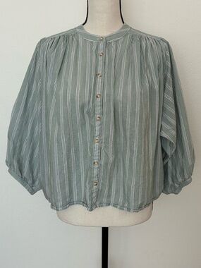 Anthropologie PILCRO Drapey Button Down Shirt